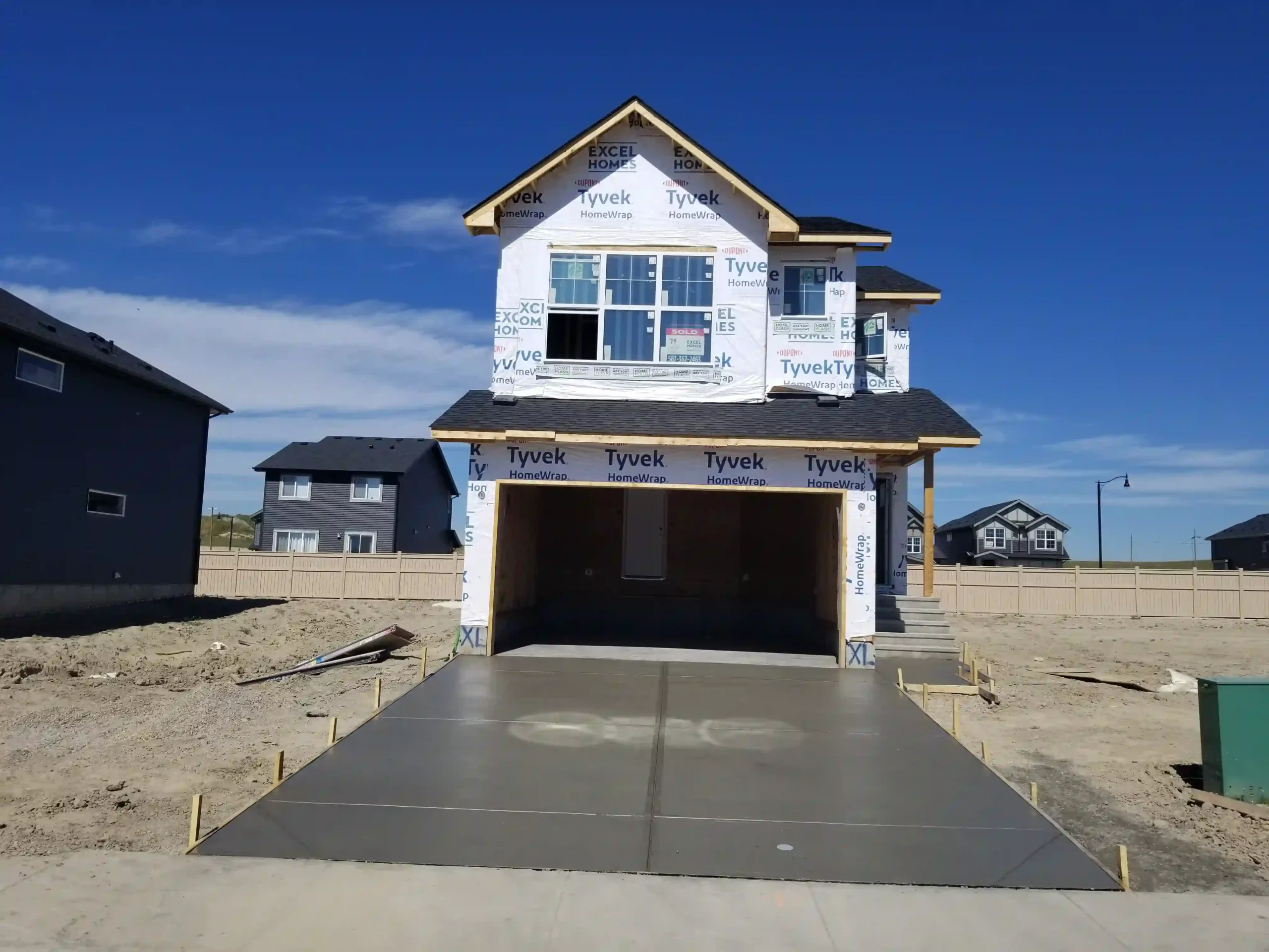 equilibrium concrete driveway finishing work